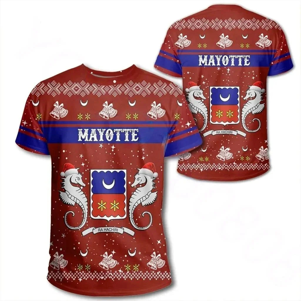 Mayotte Coast Map Flag T Shirt For Men Clothes Africa Zone National Emblem Graphic T Shirts Rocky Style T-Shirt Women Tee Tops