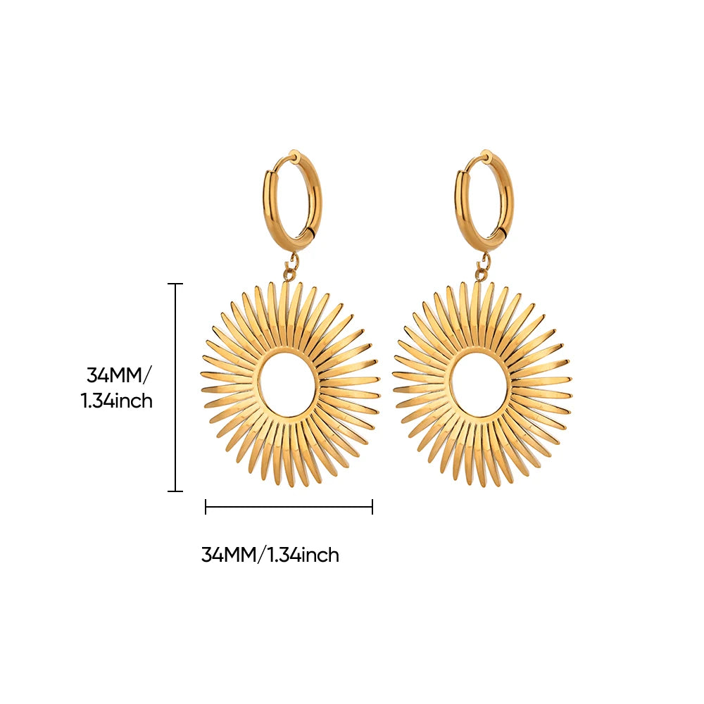 Boucles d'Oreilles Perles Femme - Acier Inoxydable Doré Tendance 2024