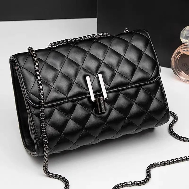 Sac Bandoulière Carré Losange Chaîne Femme - Style Tendance