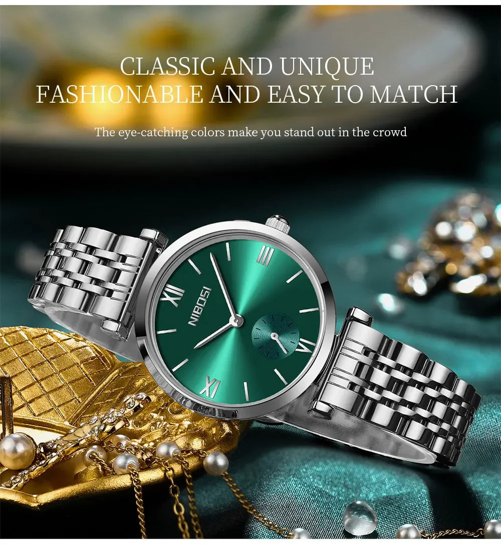 NIBOSI 2025 Rose Gold Wrist Watch Ladies Steel Women's Bracelet Watches Female Clock Women Watches Relogio Feminino Montre Femme