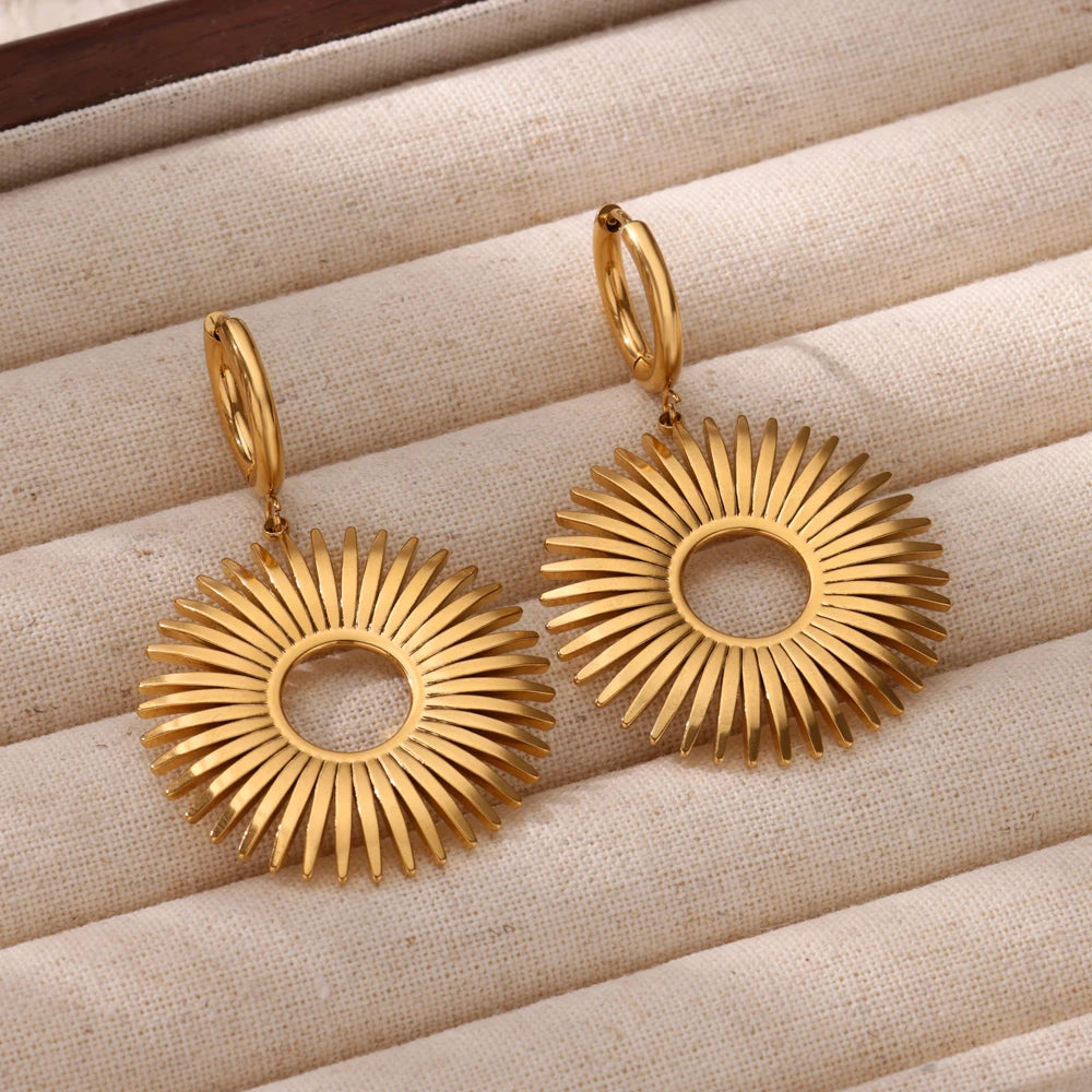 Boucles d'Oreilles Perles Femme - Acier Inoxydable Doré Tendance 2024