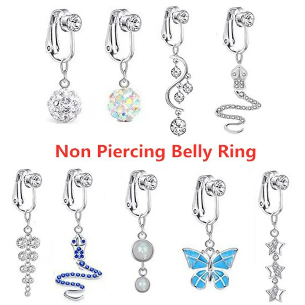 Faux piercing pour le nombril, faux anneau de nombril, anneaux de nombril, bijoux de corps