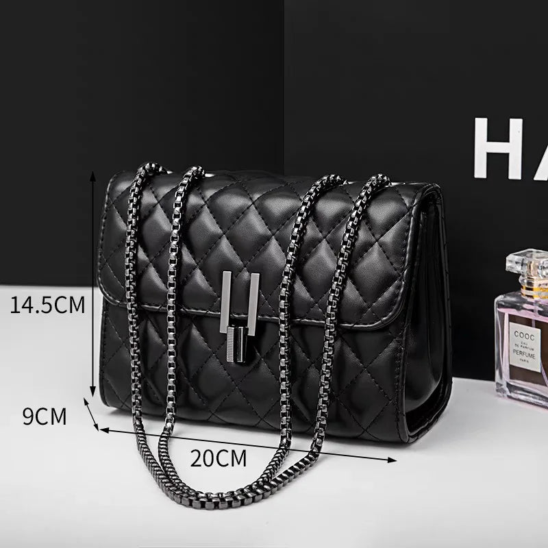 Sac Bandoulière Carré Losange Chaîne Femme - Style Tendance
