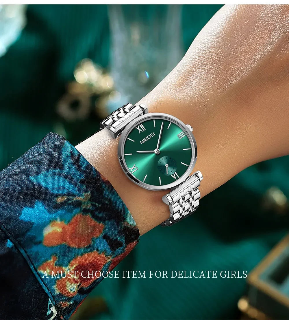 NIBOSI 2025 Rose Gold Wrist Watch Ladies Steel Women's Bracelet Watches Female Clock Women Watches Relogio Feminino Montre Femme