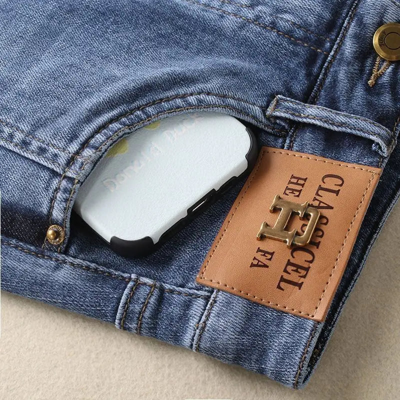 Jupe en jean taille haute décontractée pour femme, style coréen, nouvelle collection été 2023, avec poches et poches épissées