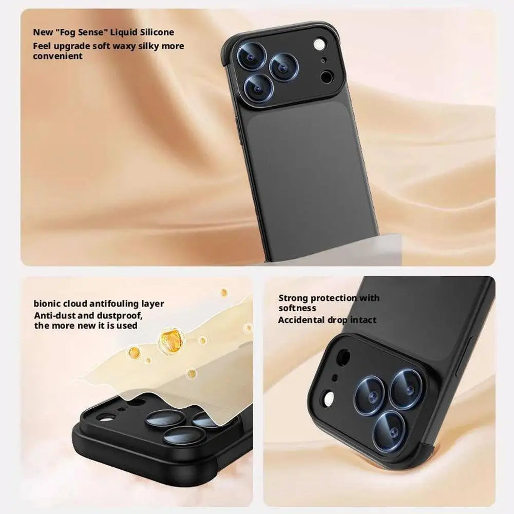 Frameless Not Case Corner Pad TPU Bumper For iPhone 17 Air 17Pro 17 Pro Max Camera Lens Protection Bumper Accessories